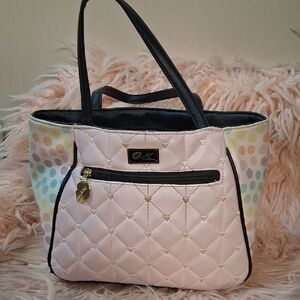 BETSEY JOHNSON Quilted Tote Bag - Cream and Multicolor